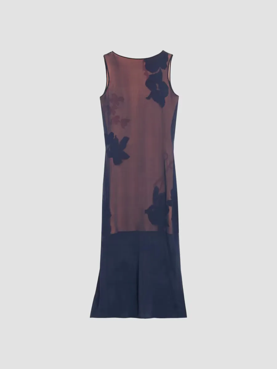 Floral Intarsia Cowlback Midi Dress by Jason Wu