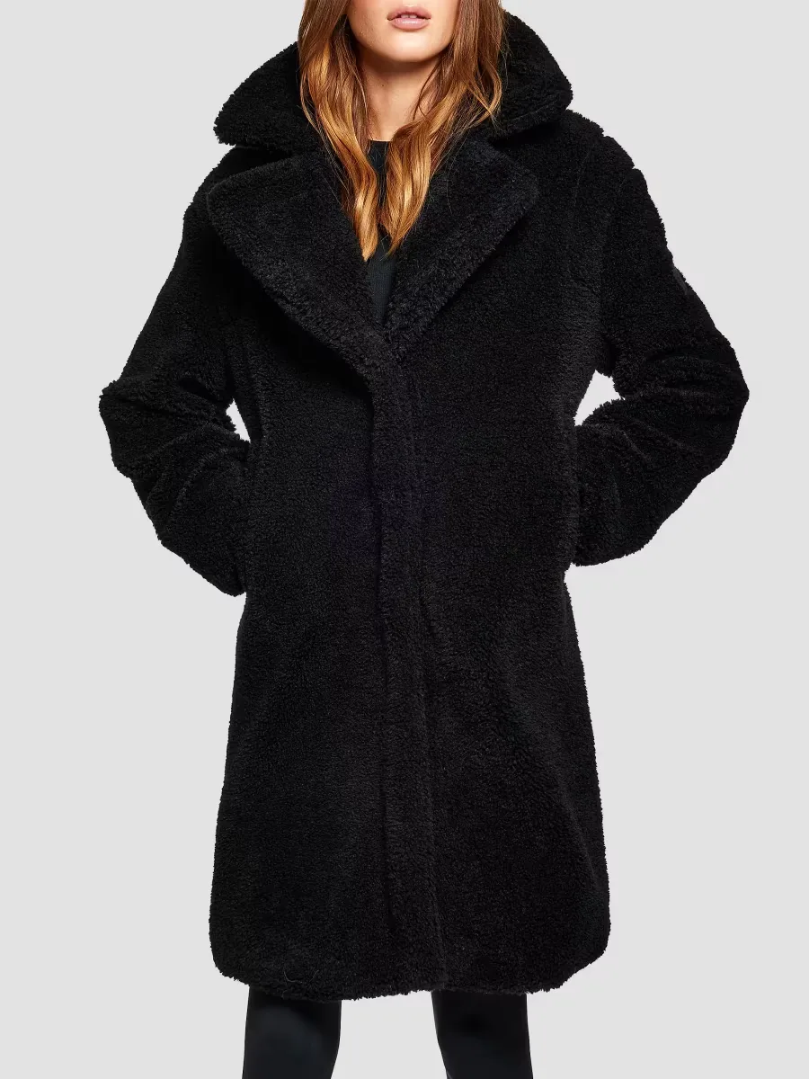 Sherpa Leather-Trimmed Coat by S.A.M.