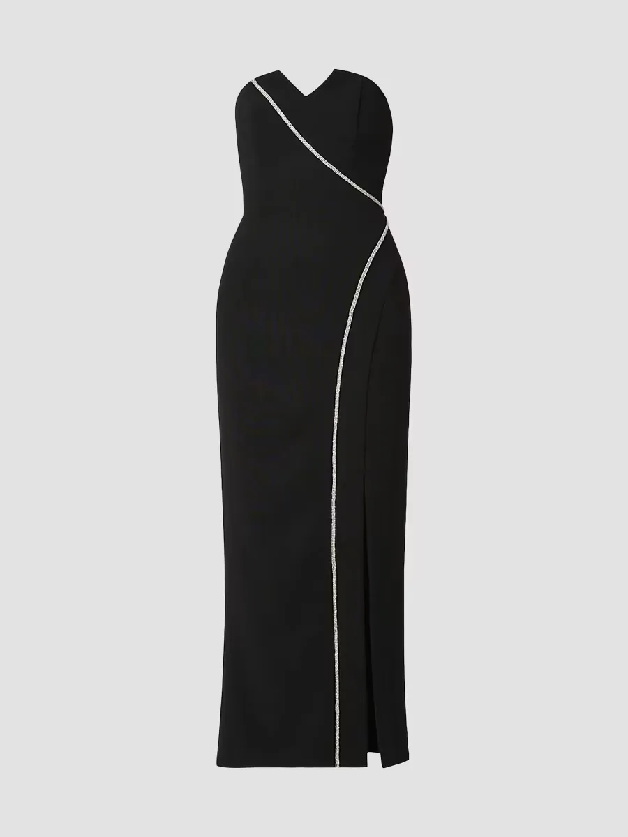 Star Bandeau Slit Midi-Dress by Shoshanna