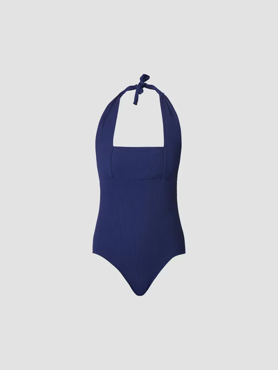 Retro Halter One-Piece Swimsuit