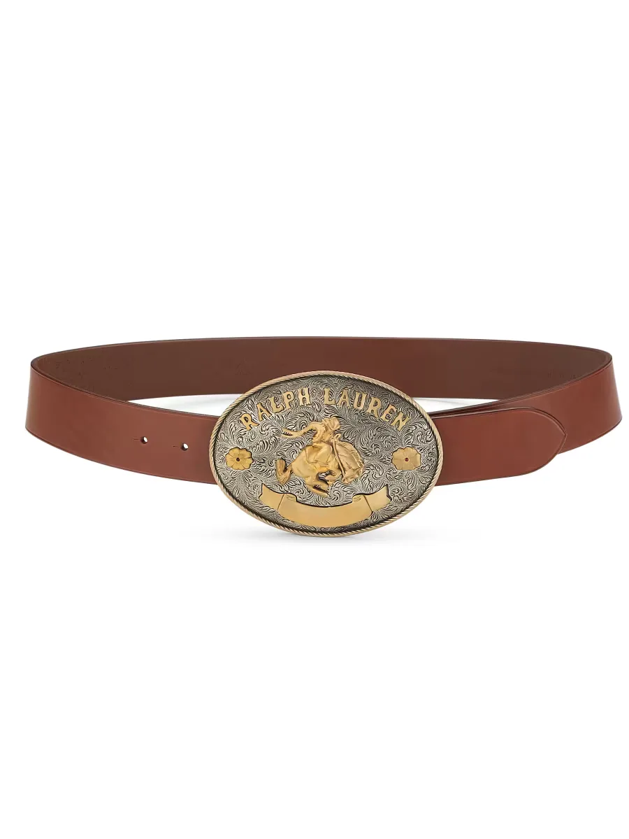 Collection Rodeo Wide Leather Belt by Ralph Lauren