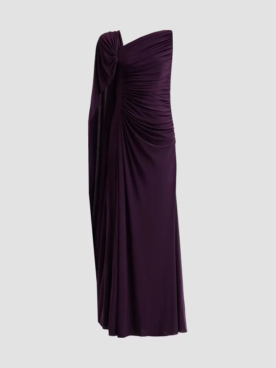 Asymmetric Draped Gown by Amsale