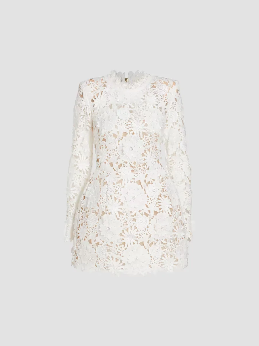 Maia Lace Long-Sleeve Minidress by Bronx Banco