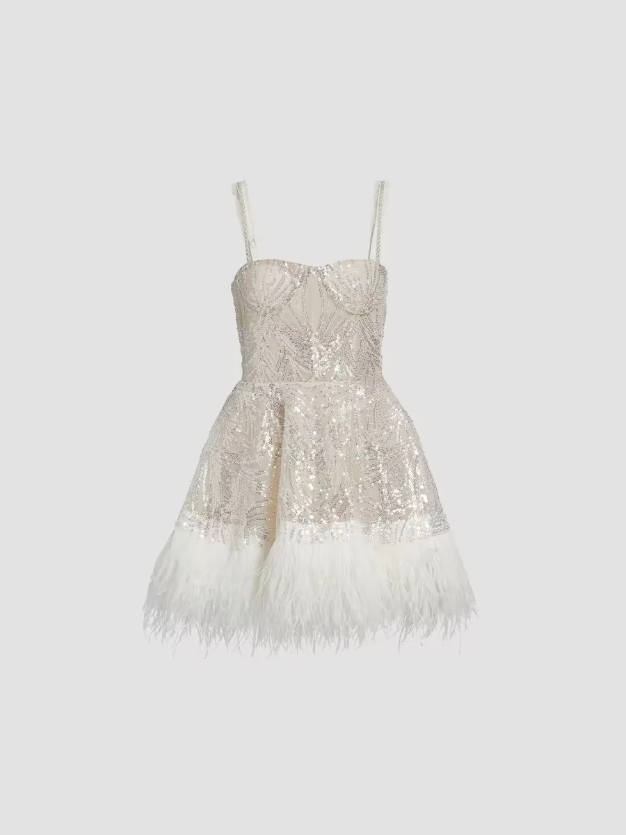 Mademoiselle Beaded Minidress by Bronx Banco