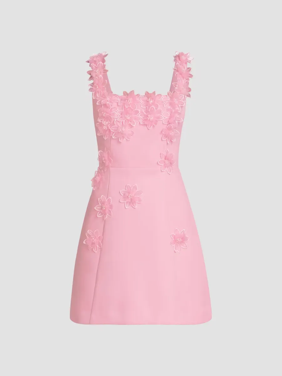 Bruges Floral Appliqu Minidress by Elliatt