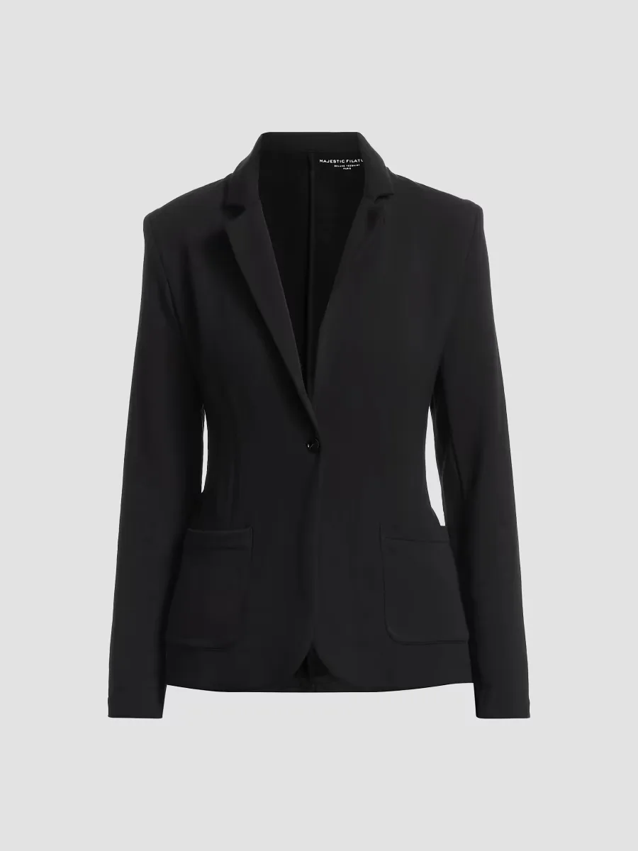 French Terry Single-Button Blazer by Majestic