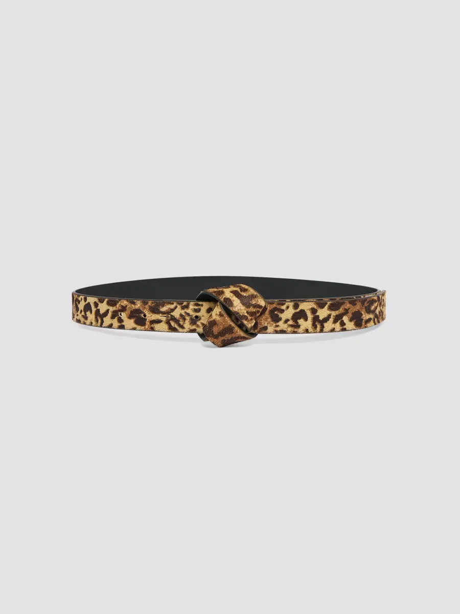 Leopard-Print Calf Hair Belt by Isabel Marant