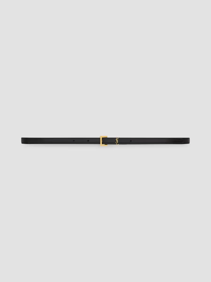 Cassandre Extra Thin Belt in Smooth Leather by Saint Laurent