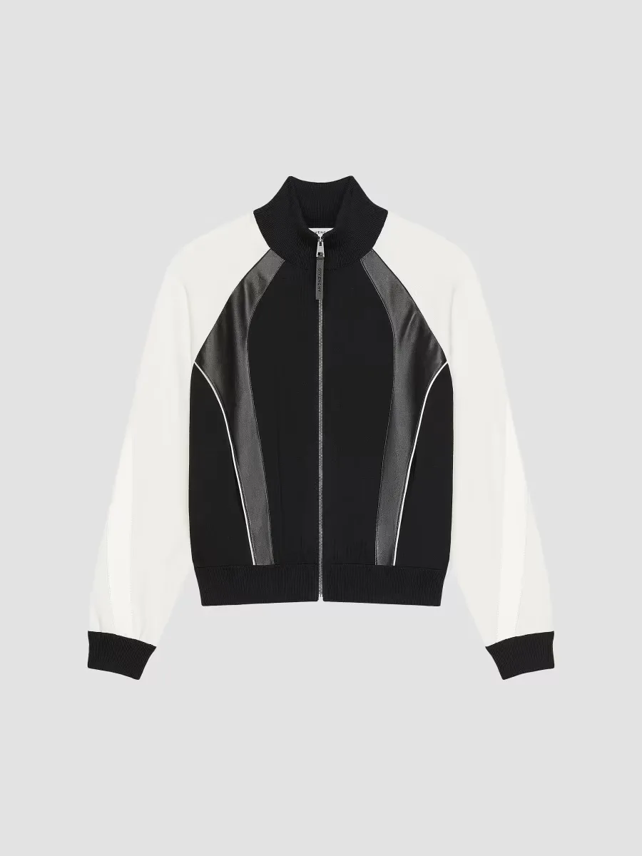 Bi-Material Blouson Jacket with Paris Embroidery by GIVENCHY