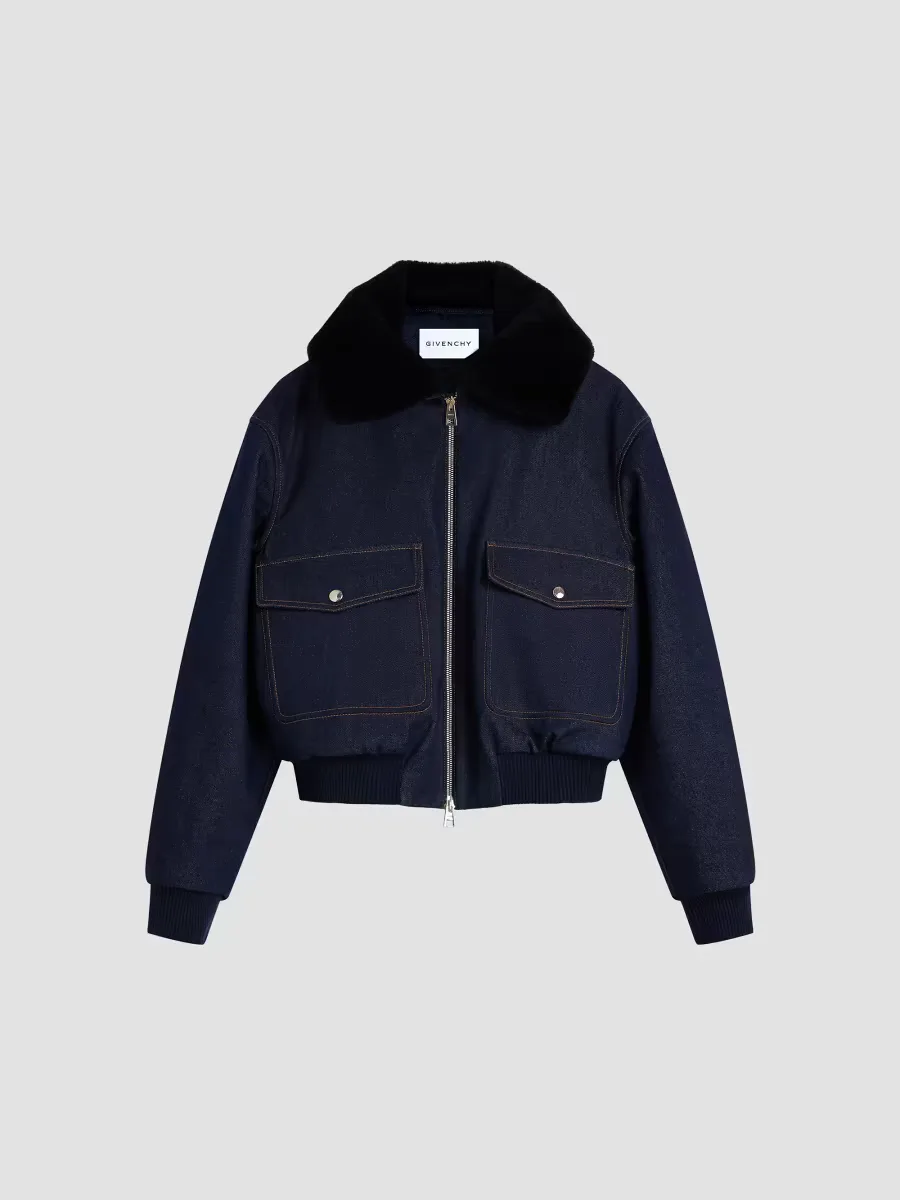 Shearling Collar Denim Blouson by GIVENCHY
