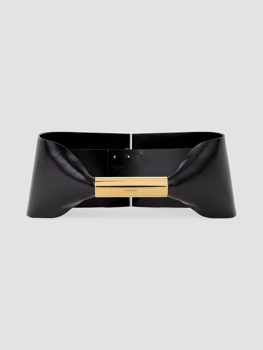 Bow-Effect Waist Belt in Leather by GIVENCHY