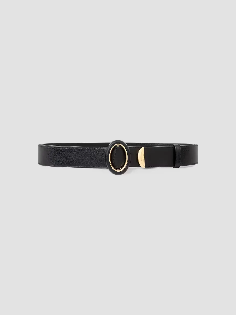 Sculpted Gem Belt in Leather by GIVENCHY