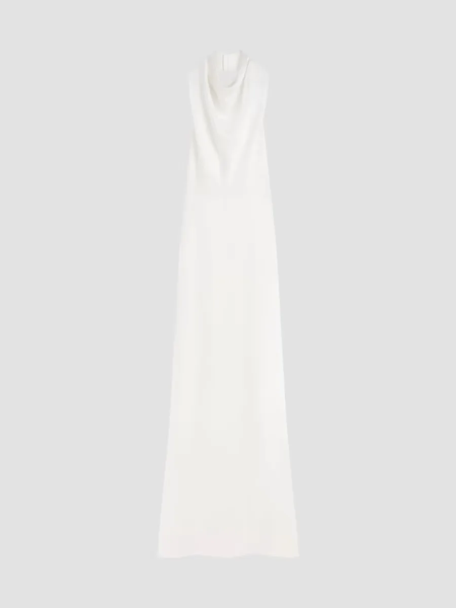 Long Draped Halter Neck Dress in Satin Crepe by GIVENCHY