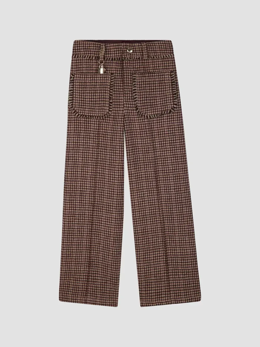 Houndstooth Wool Trousers by Chloé