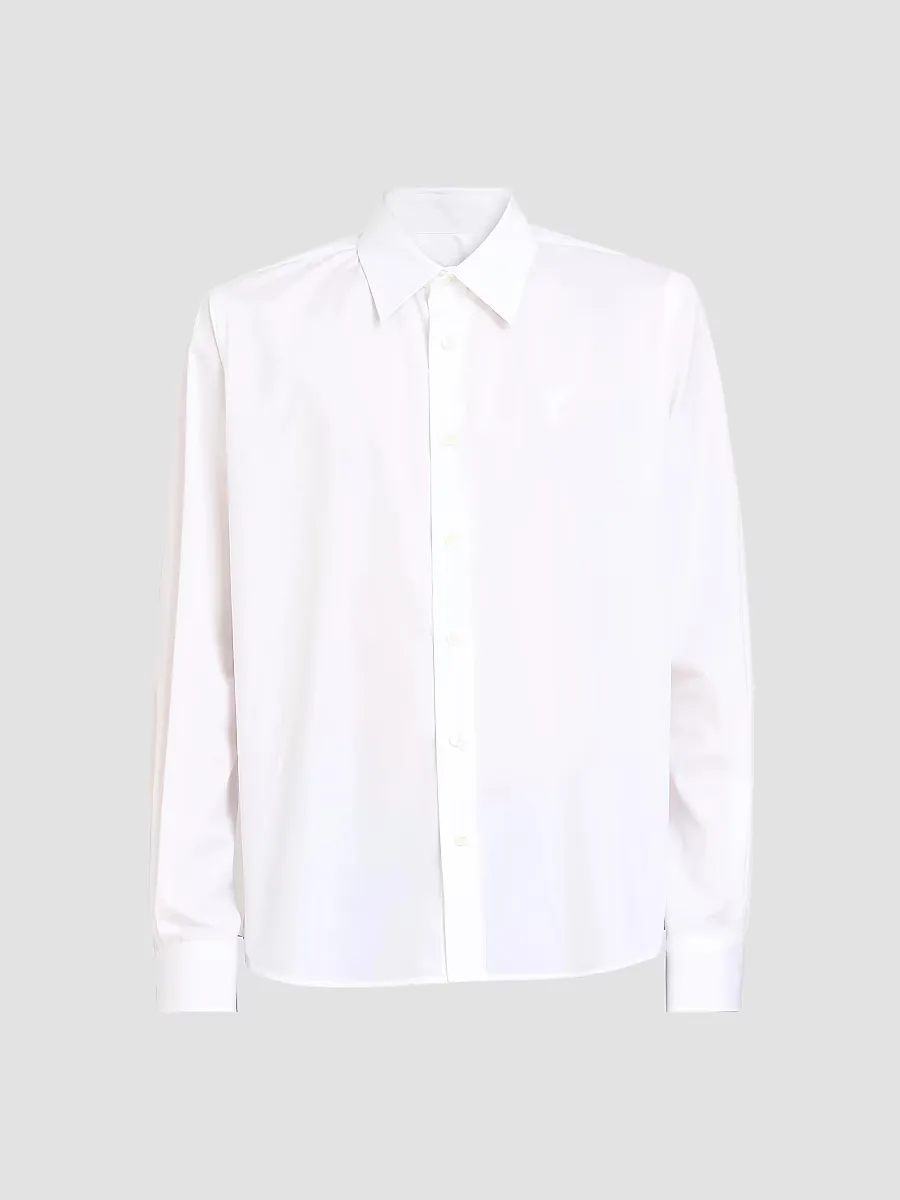 Classic Button-Front Wool Gabardine Shirt by AMI Paris