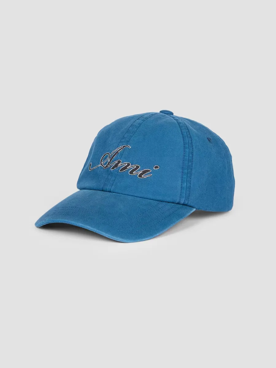 Embroidered Cotton Cap by AMI Paris
