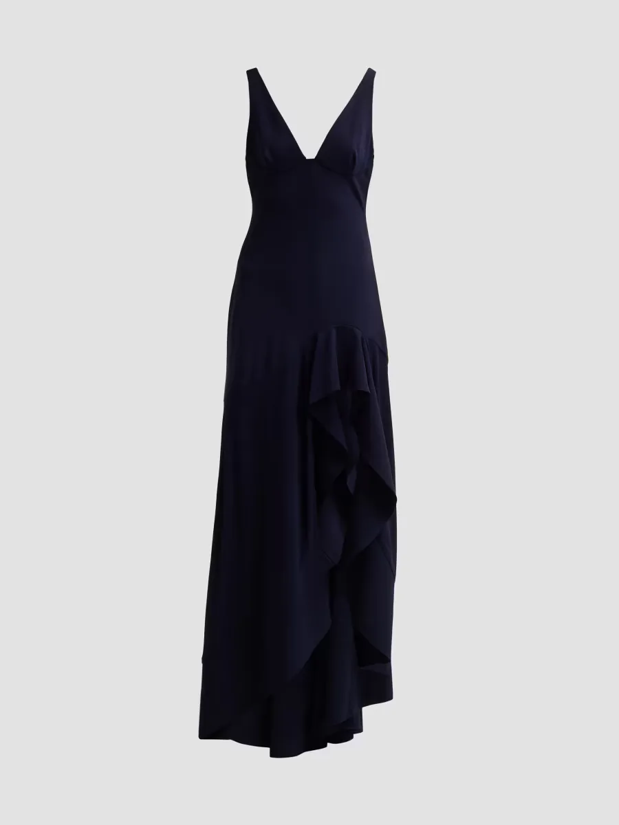 Frilled V-Neck Maxi Dress by Stella McCartney