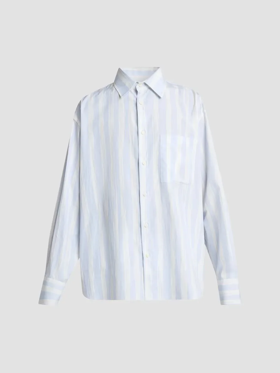 Wave Stripe Cotton Shirt by JACQUEMUS
