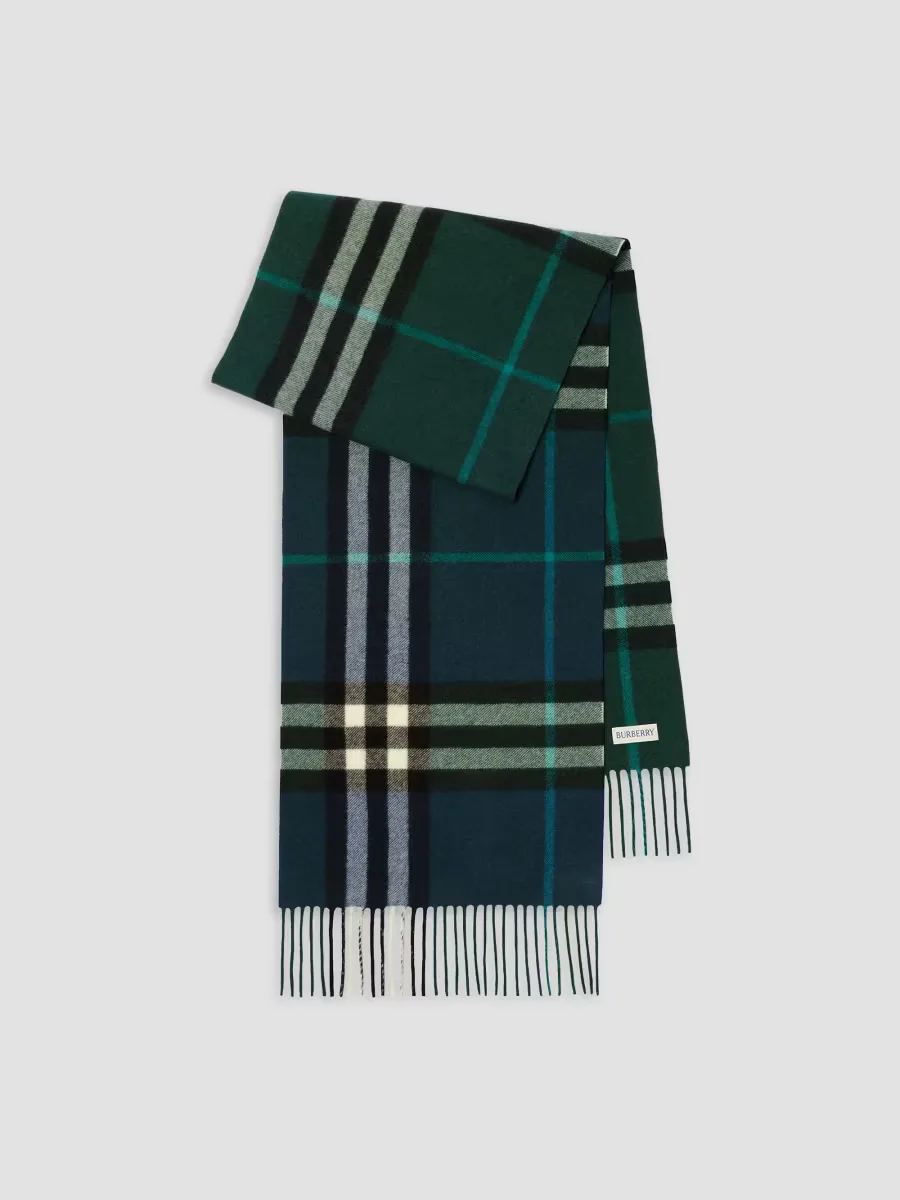 Gradient Check Cashmere Scarf by Burberry