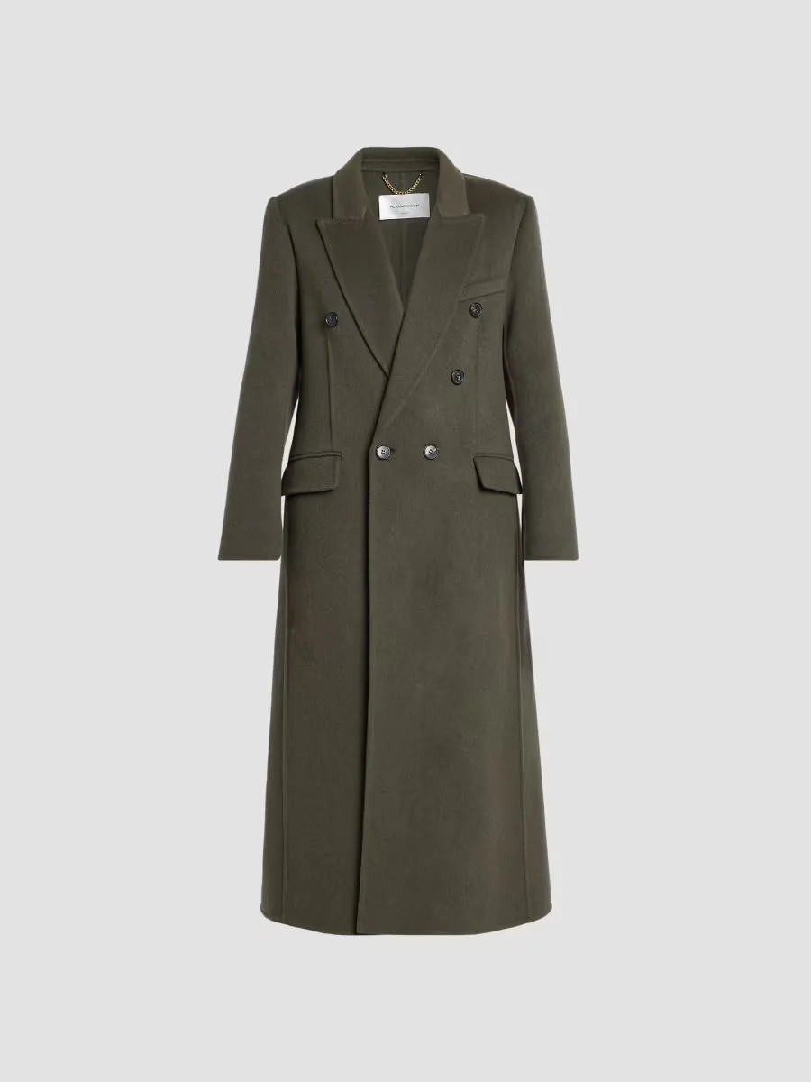 Catriona Wool-Blend Double-Breasted Coat by Victoria Beckham