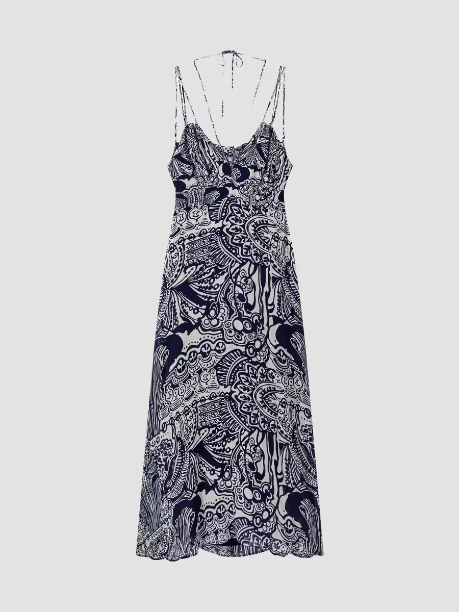 Quinn Printed Maxi Dress by Reiss
