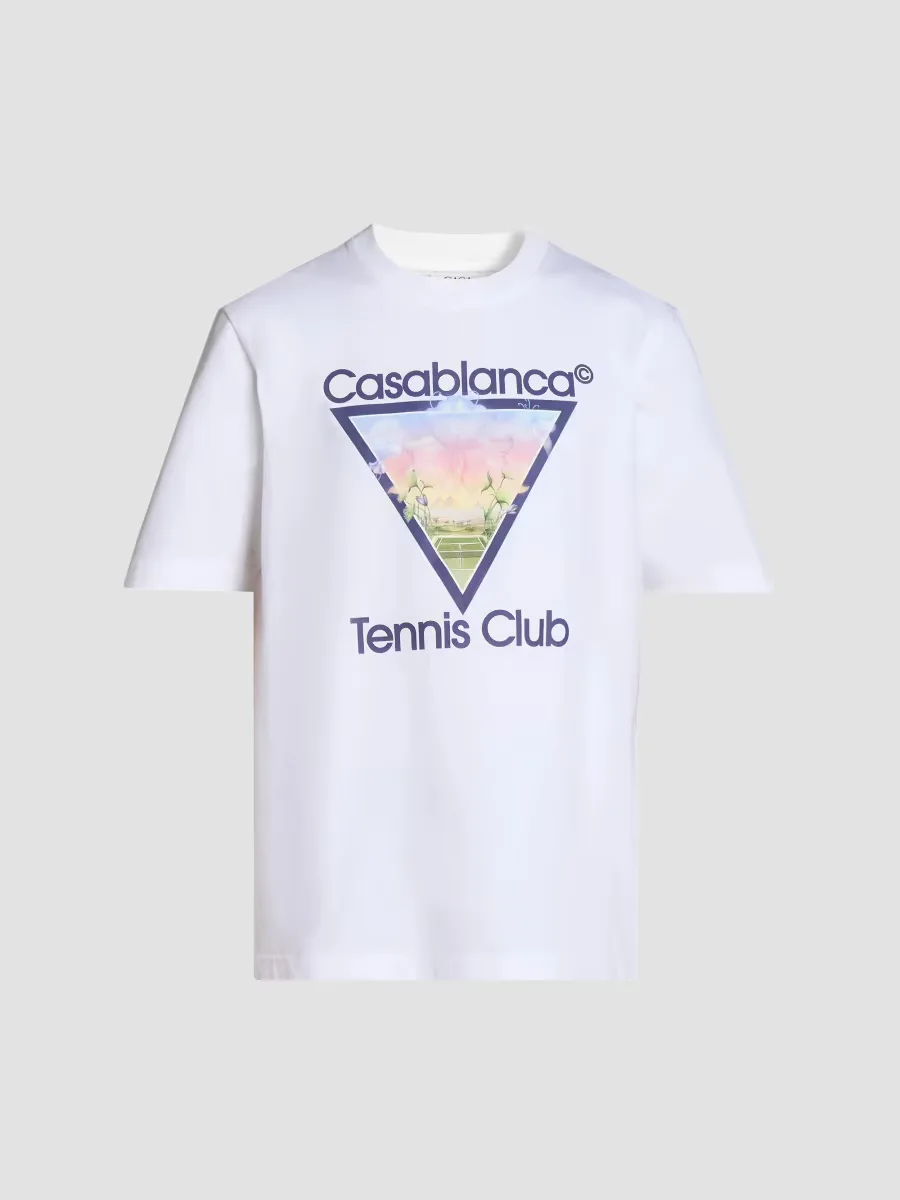 Tennis Club Cotton Crewneck T-Shirt by Casablanca