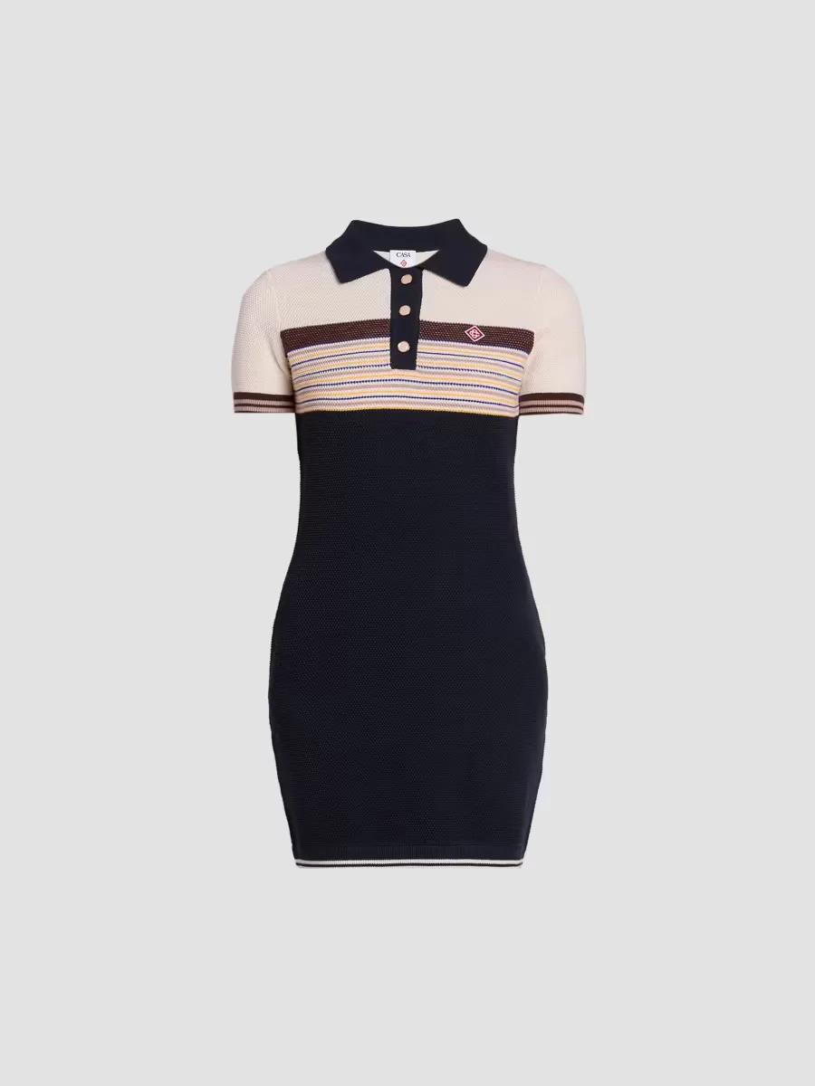 Cafe Stripe Polo Dress by Casablanca