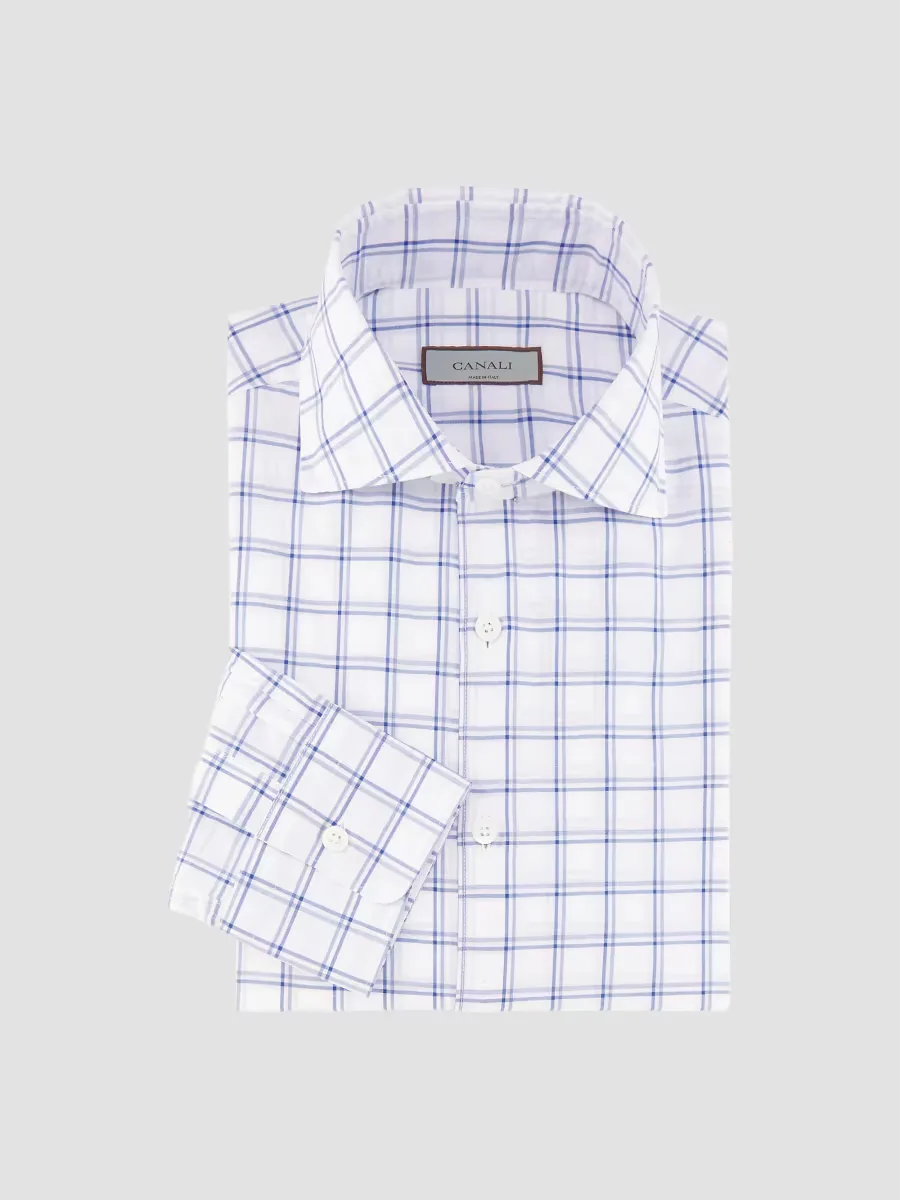 Plaid Cotton Sport Shirt by Canali