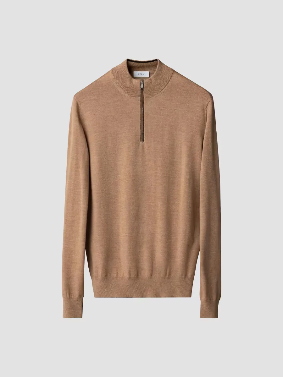 Merino Wool Quarter-Zip Sweater by Eton