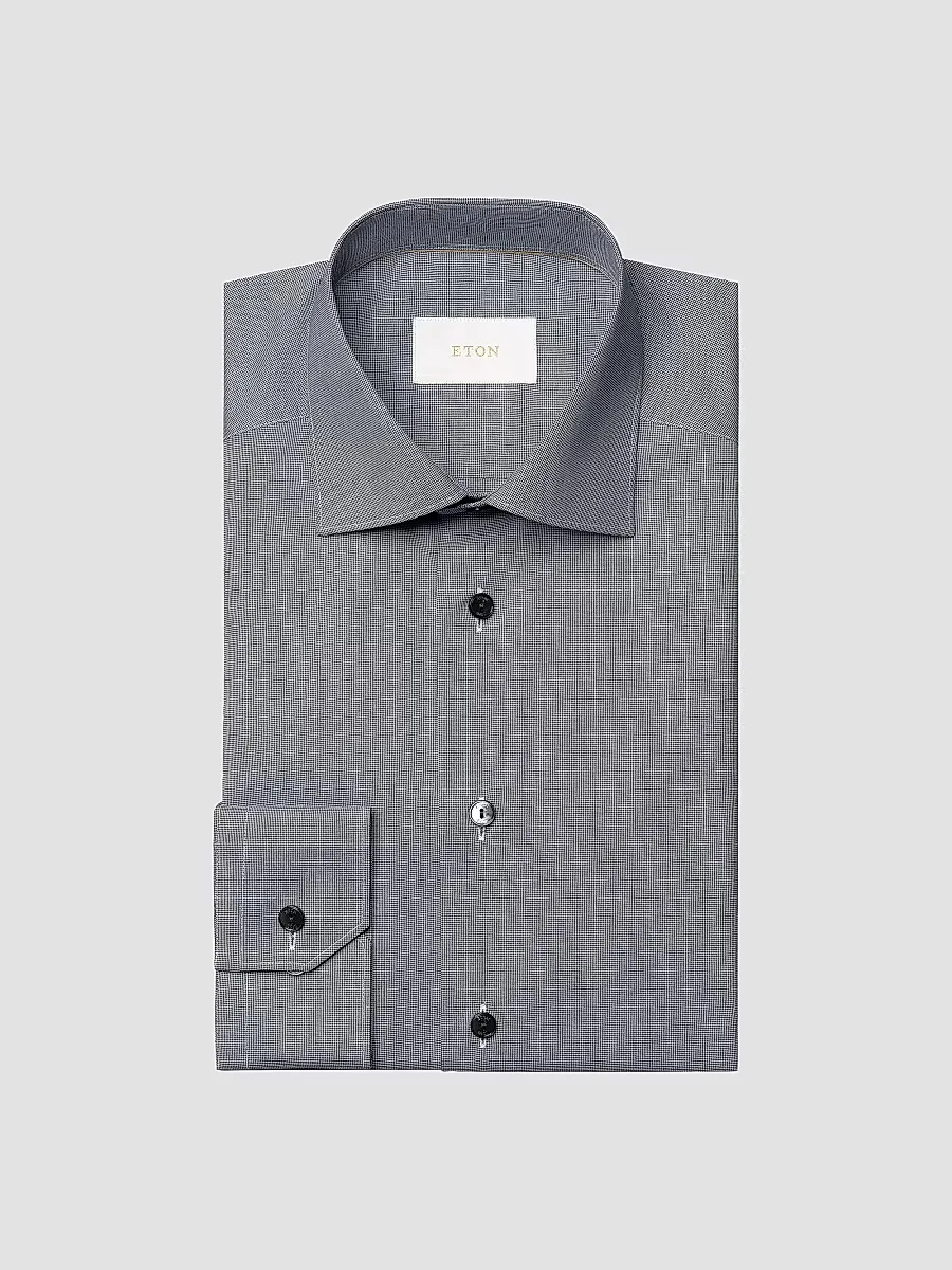Contemporary-Fit Textured Cotton Piqué Shirt by Eton