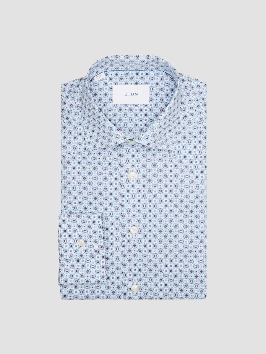 Slim-Fit Diamond Geometric Print Dress Shirt by Eton