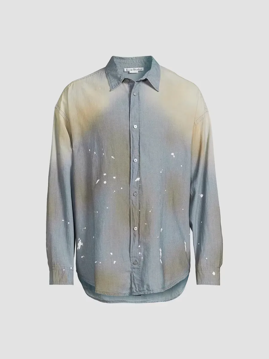 Setar Cotton Chambray Button-Front Shirt by Acne Studios