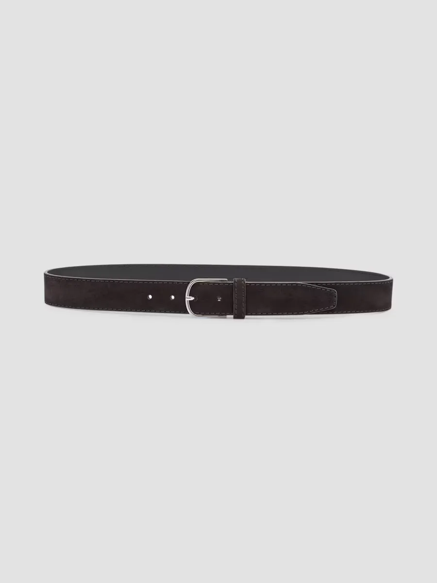 Wide Suede Trouser Belt by Totême