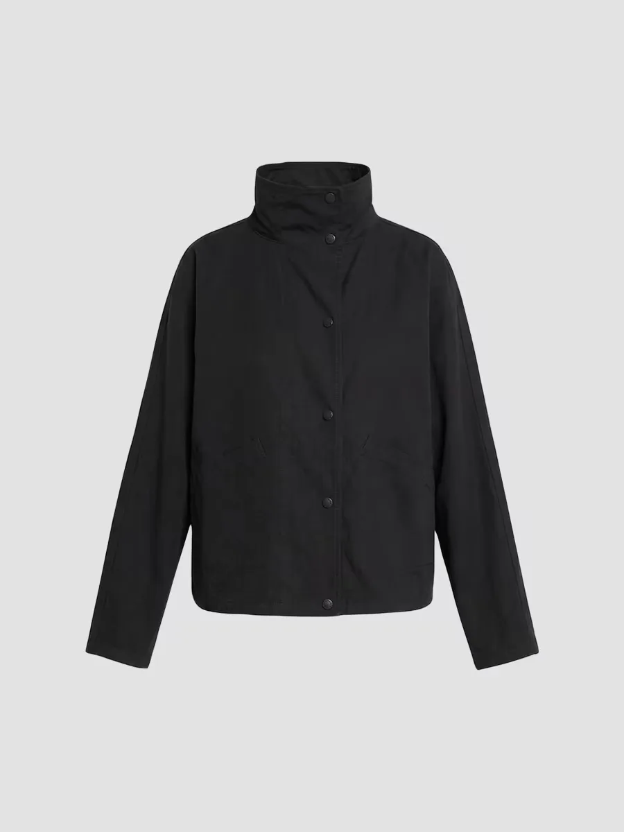 Organic Cotton-Blend Stand-Collar Jacket by Totême
