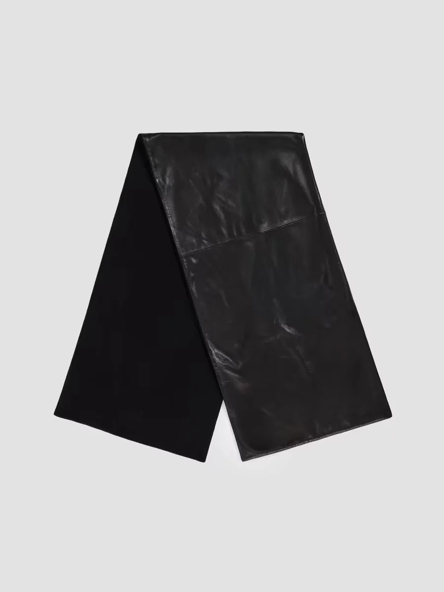 Leather Cashmere Scarf by Totême