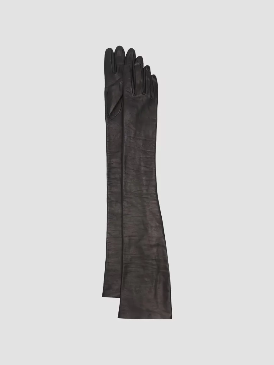 Extra-Long Leather Gloves by Totême