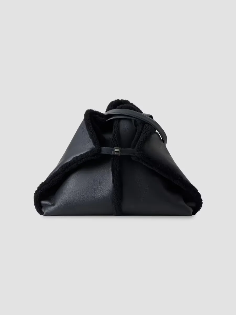 Ai Reversible Leather & Shearling Tote Bag by Akris