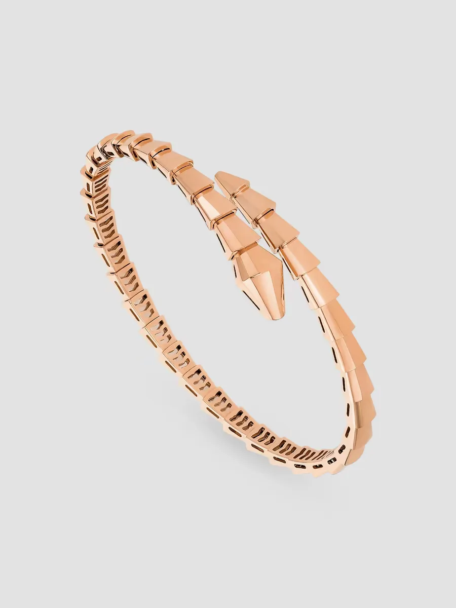 Serpenti Viper 18K Rose Gold Wrap Bracelet by BVLGARI