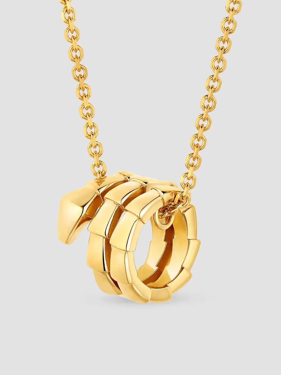 Serpenti Viper 18K Yellow Gold Pendant Necklace by BVLGARI