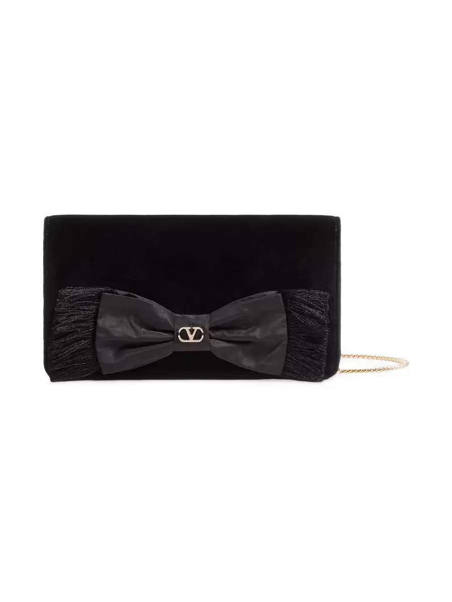 VLogo Signature Mini Velvet Shoulder Bag by Valentino