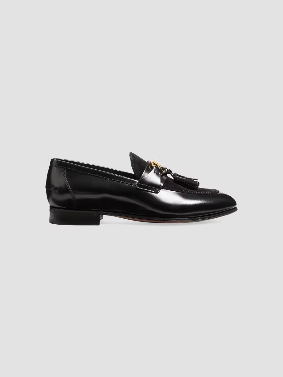 Vaniteux Calfskin and Split Leather Loafers