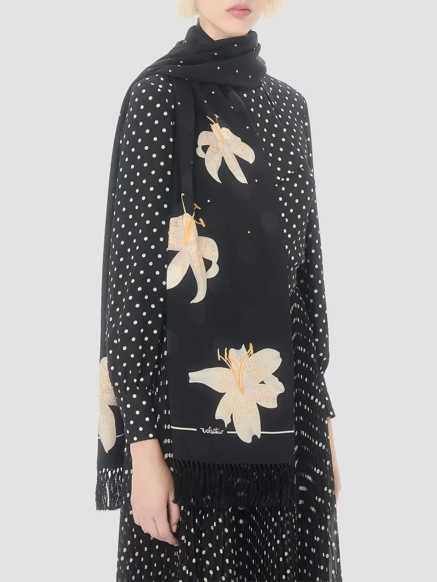 Apres Lhiver Lilium Silk Scarf by Valentino