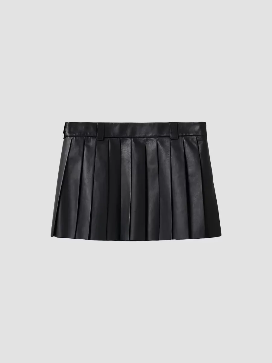 Nappa Leather Skirt by Miu Miu