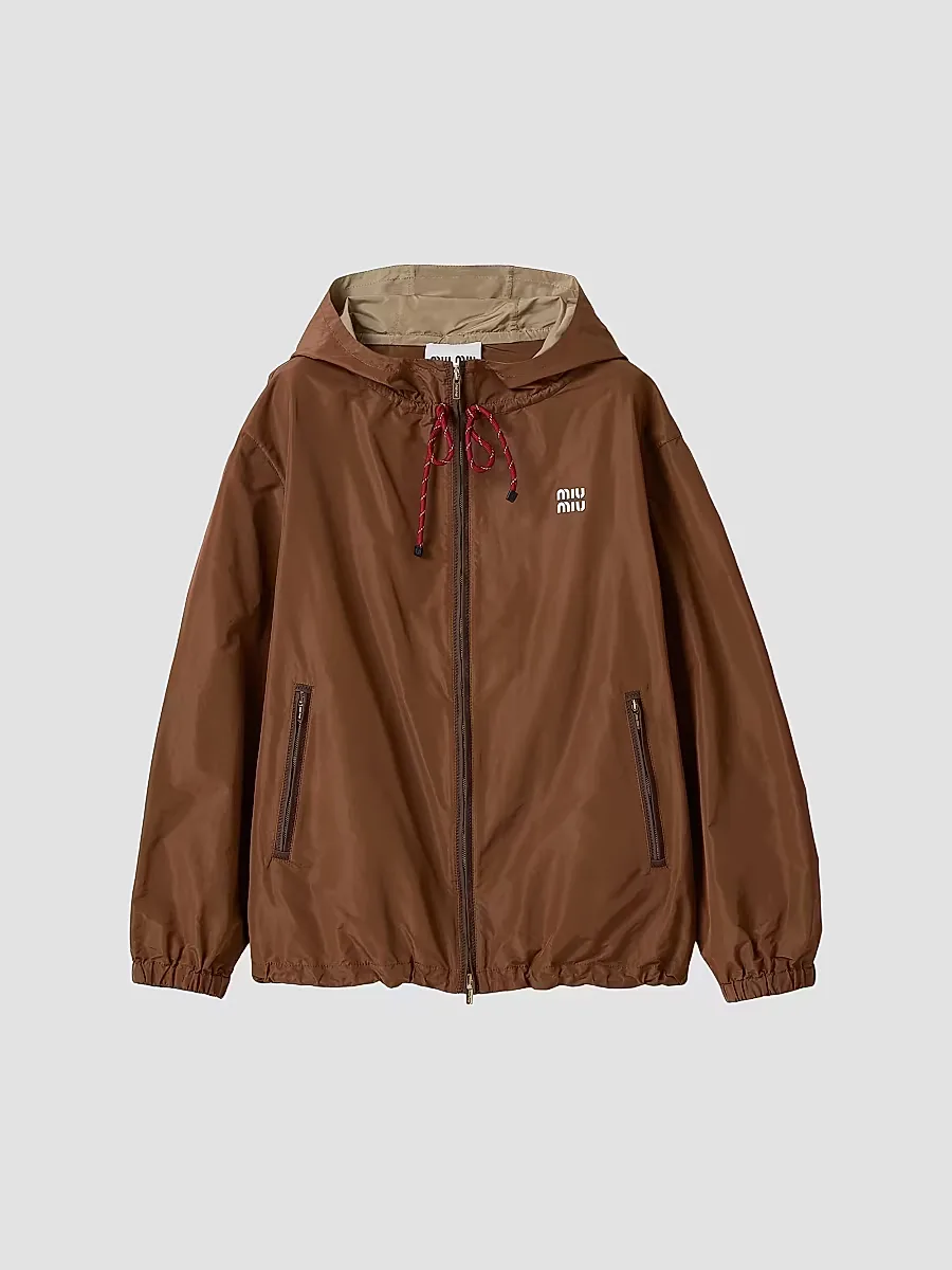 Technical Fabric Hoodie Jacket by Miu Miu