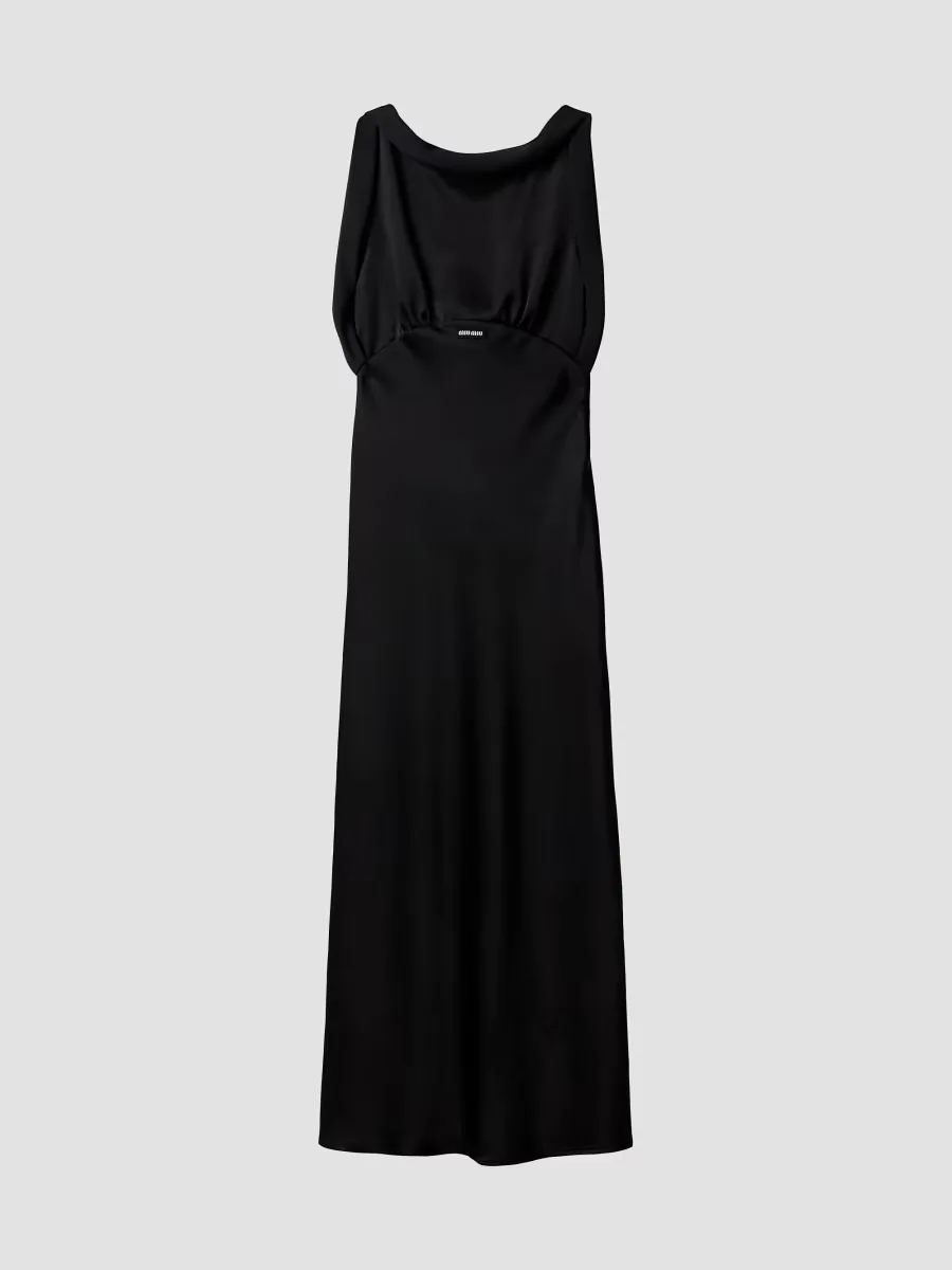 Long Satin Dress by Miu Miu