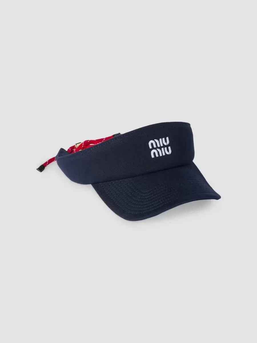 Denim Visor by Miu Miu