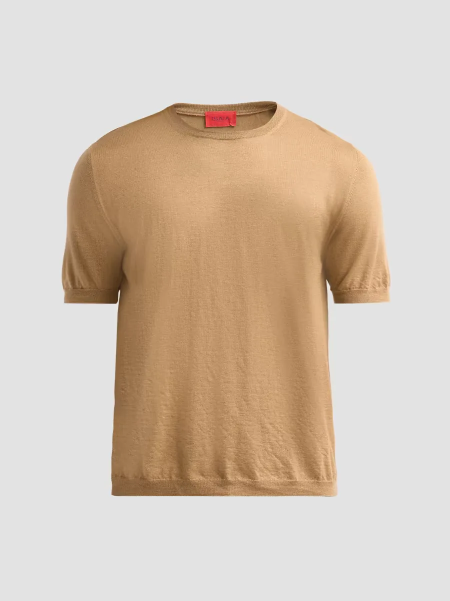 Cashmere-Silk Short-Sleeve Shirt by Isaia