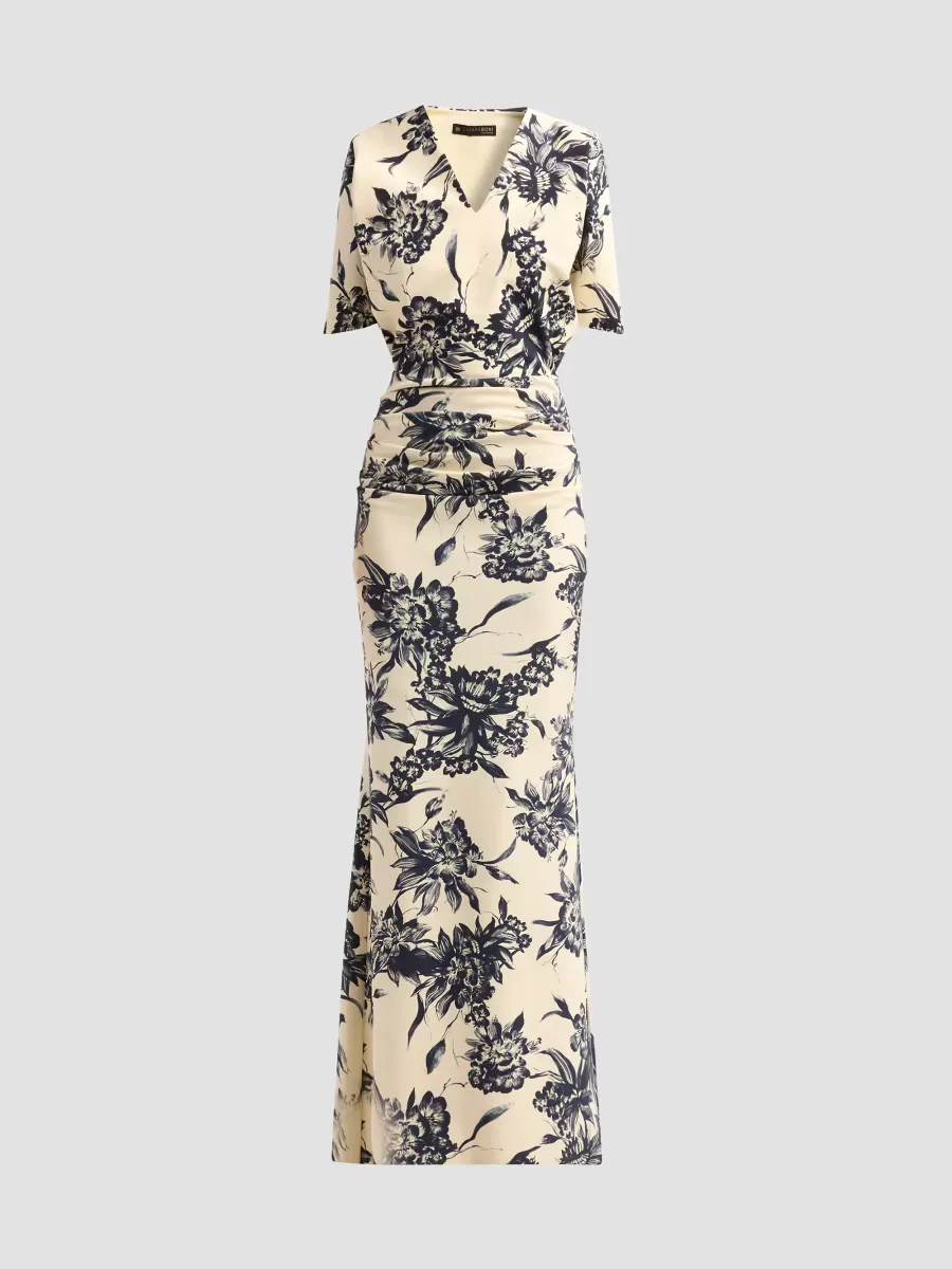 Karula Ruched Column Gown by Chiara Boni La Petite Robe