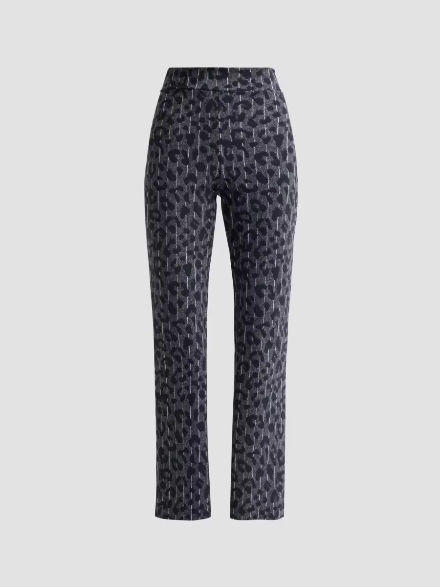 Striped Leopard-Print Pants by Chiara Boni La Petite Robe