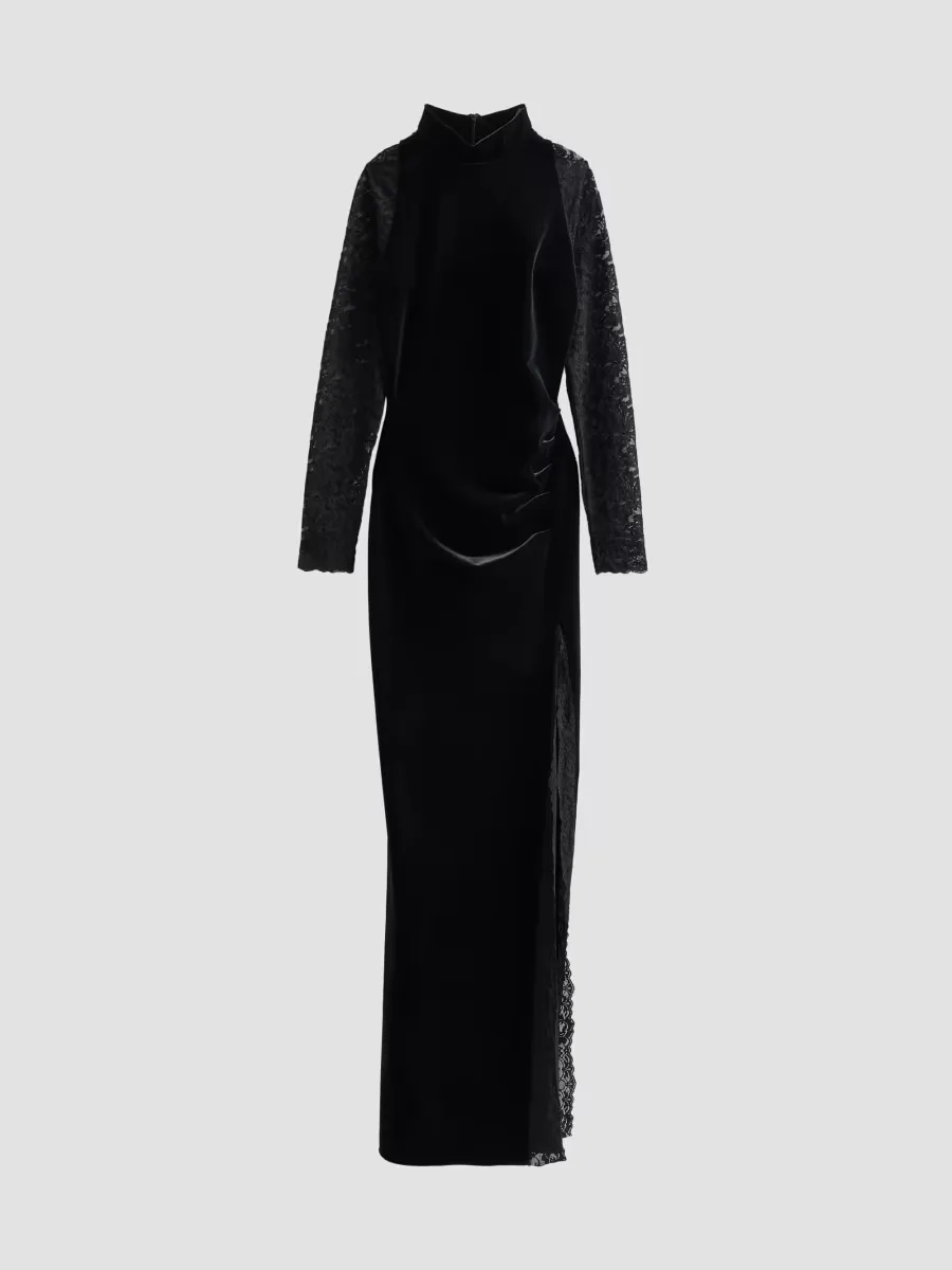 Garim Velvet Lace Trumpet Gown by Chiara Boni La Petite Robe